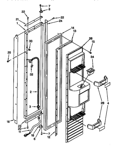 Freezer door
