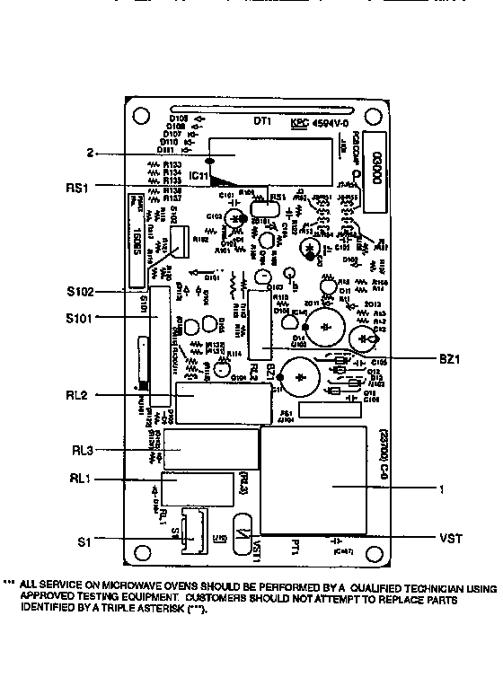 POWER AND CONTROL CIRCUIT BOARD