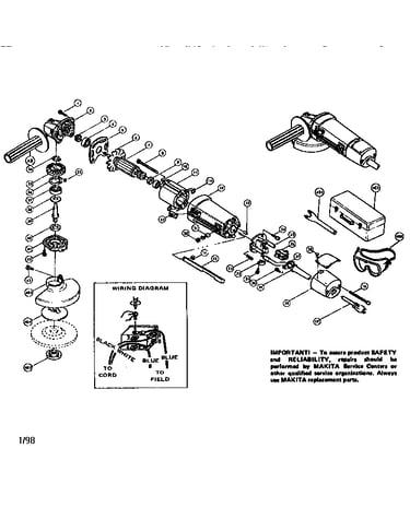 4 1/2" disc grinder