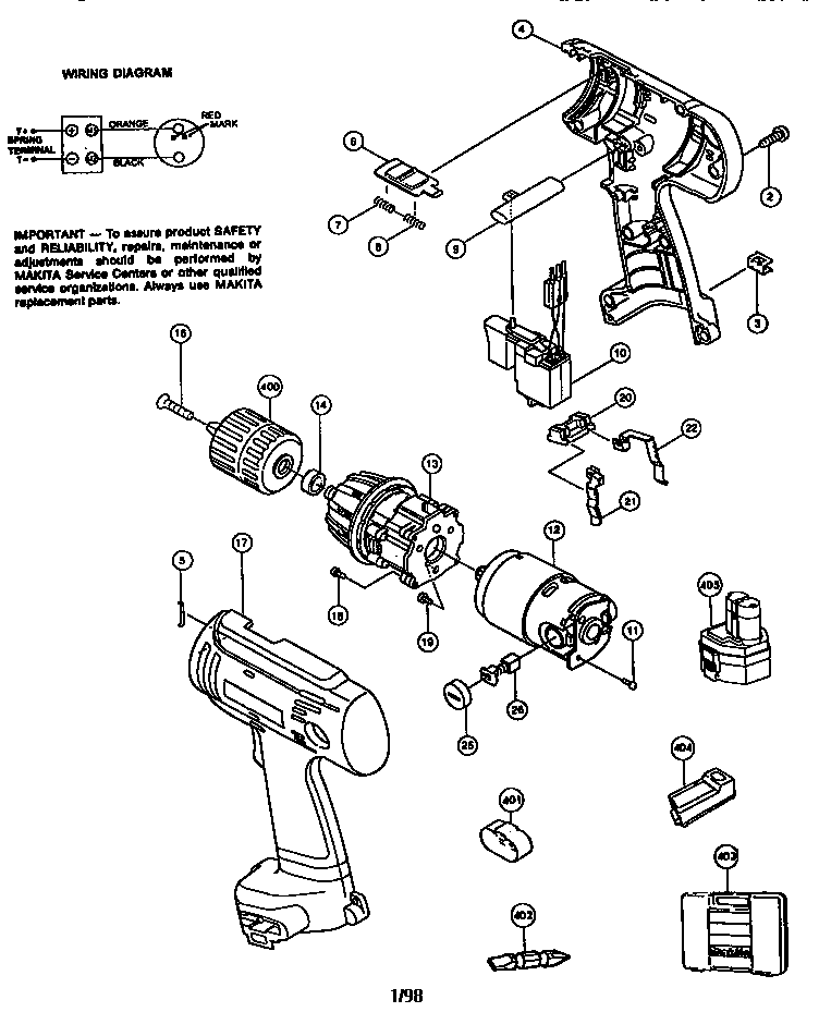 Cordless driver drill