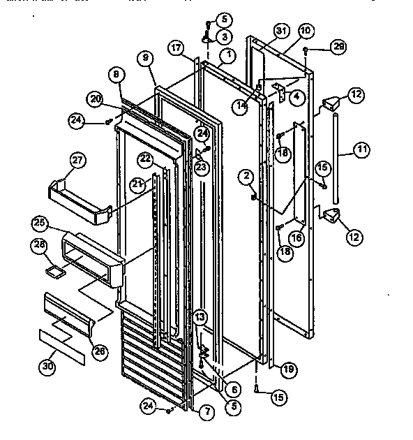 Refrigerator door