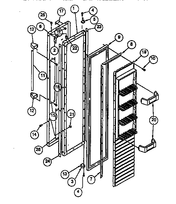 Freezer door