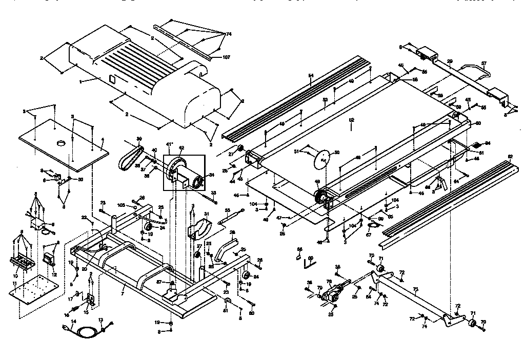 MOTOR AND WALKING BELT ASSEMBLY