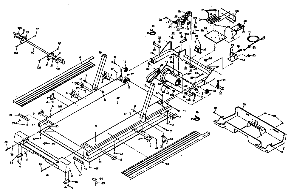 Walking belt assembly