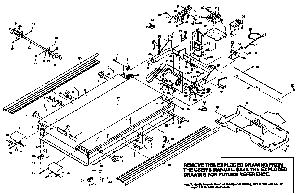 Walking belt assembly