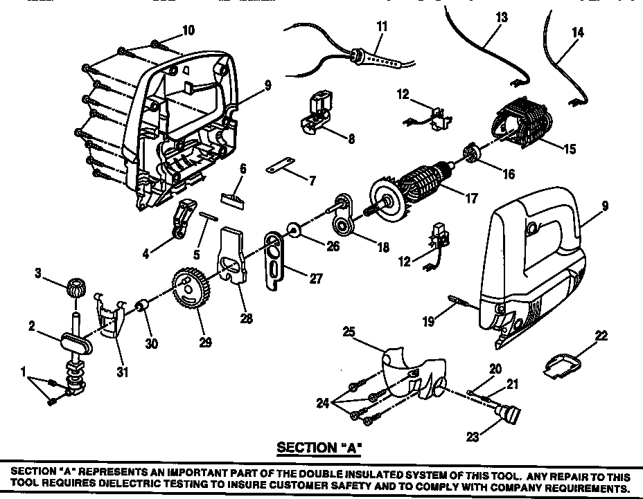 Field and armature assembly