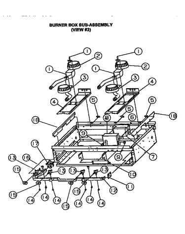 Burner box sub-assembly (view #2)
