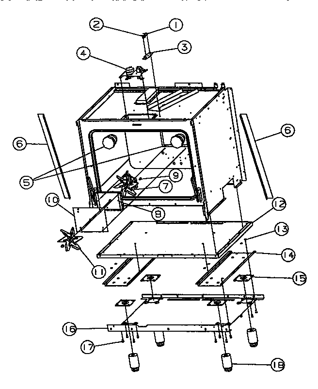 Outer oven cavity (top and bottom)