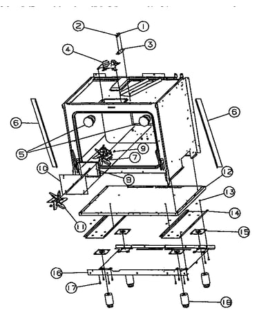 Outer oven cavity (top and bottom)