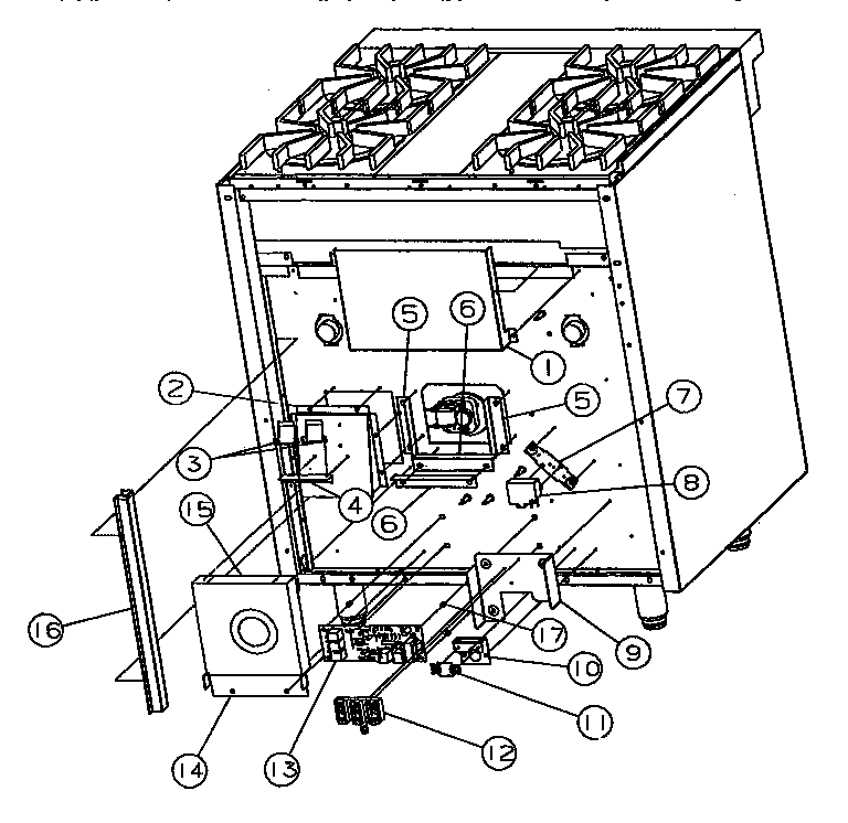 Rear panel (top and bottom)