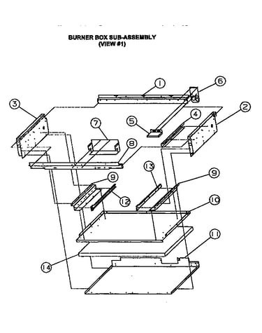 Burner box sub-assembly (view #1)
