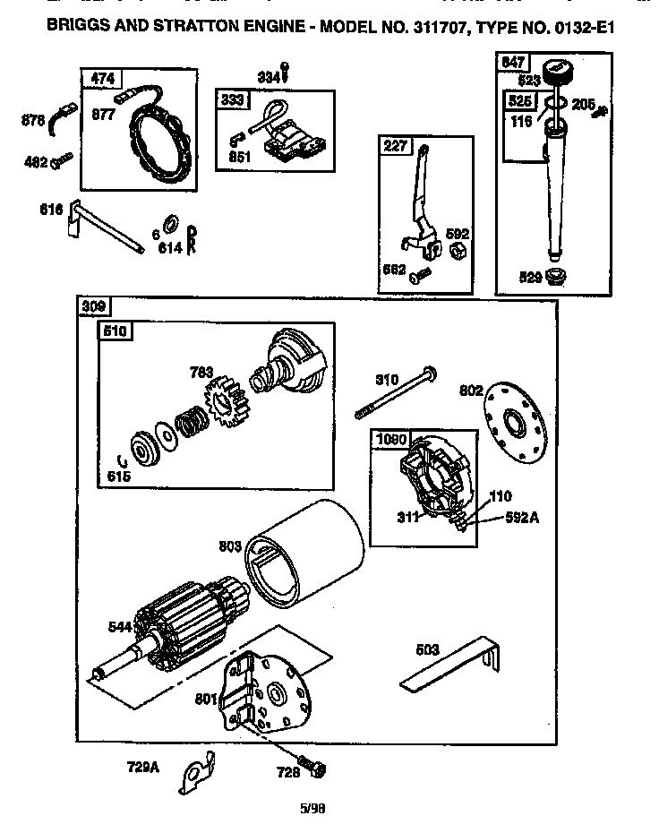 Starter motor assembly