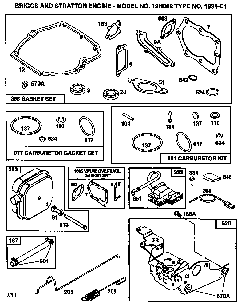 Air cleaner assembly and gasket set