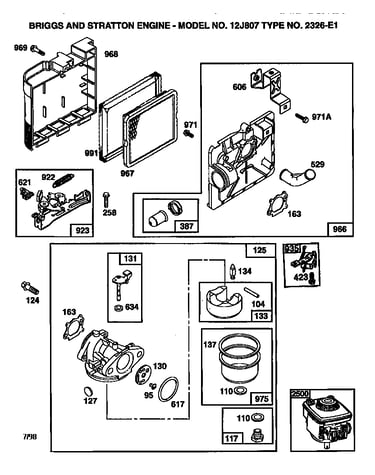 Air cleaner and carburetor assembly