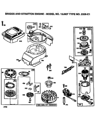 Rewind starter and blower housing