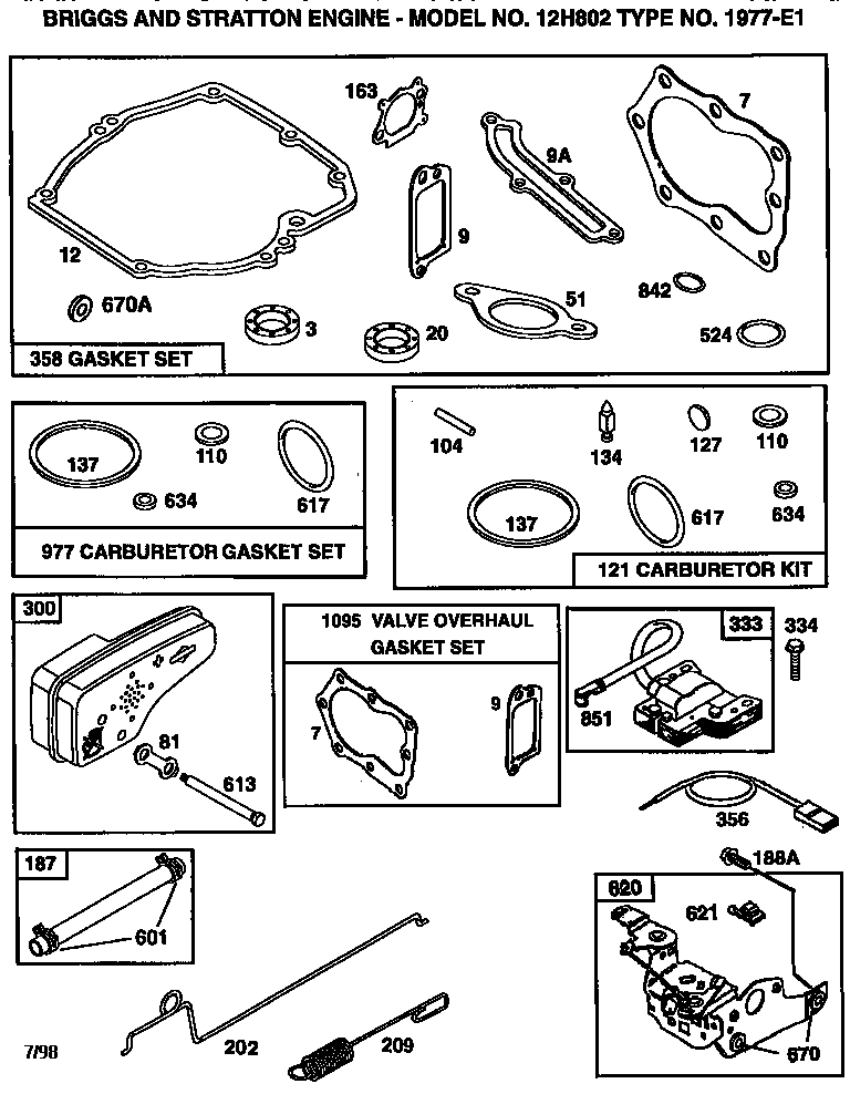 Air cleaner assembly and gasket set