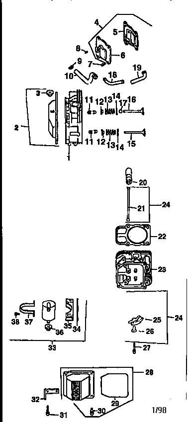 Cylinder head, valve and breather