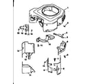 Kohler CV18S-61555 blower housing and baffles diagram
