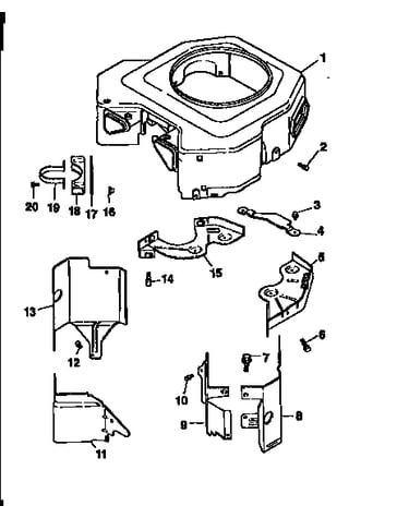 Blower housing and baffles