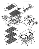 Shelves and divider block
