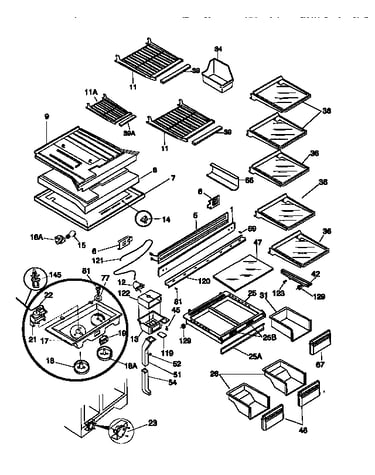 Shelves/controls