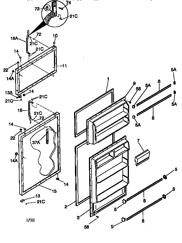 FRESH FOOD AND FREEZER DOORS