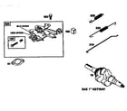 Briggs & Stratton 185432-0559-E1 crankshaft and bracket control diagram