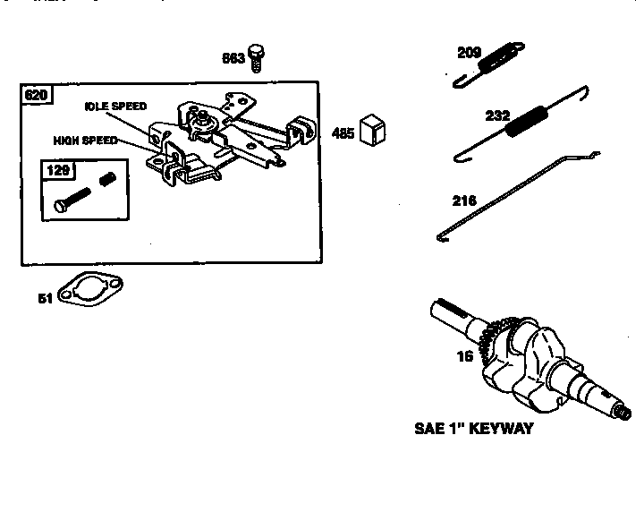 Crankshaft and bracket control