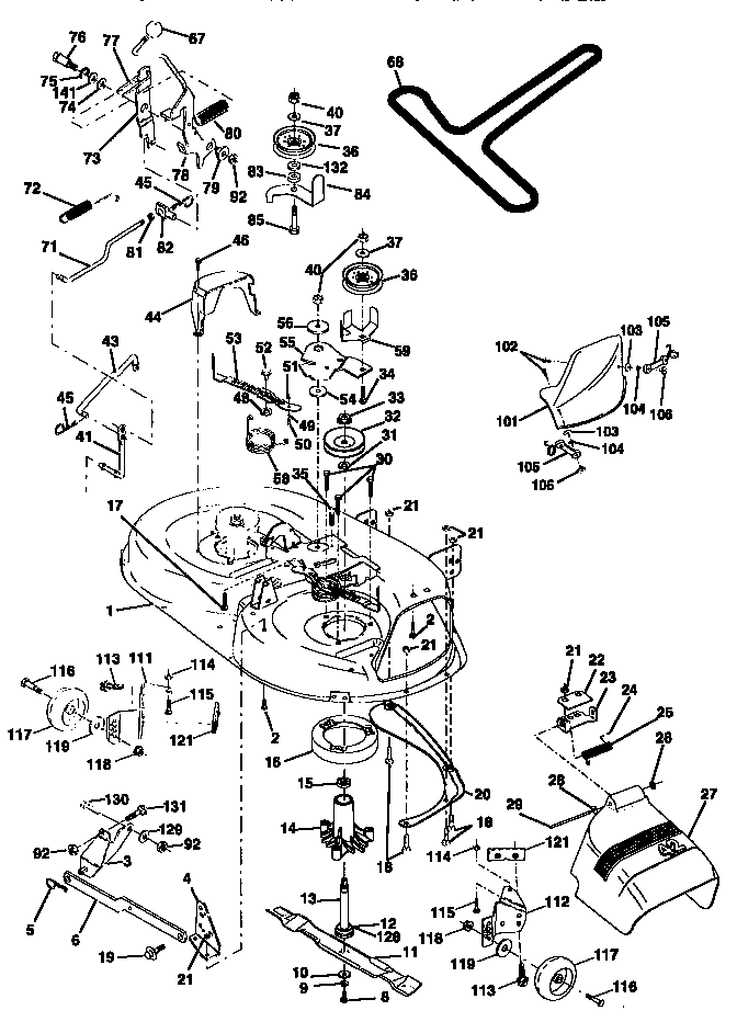 Craftsman lt1000 parts diagram sale