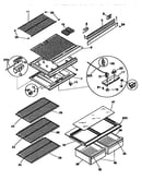 Rack and crisper drawer assemblies