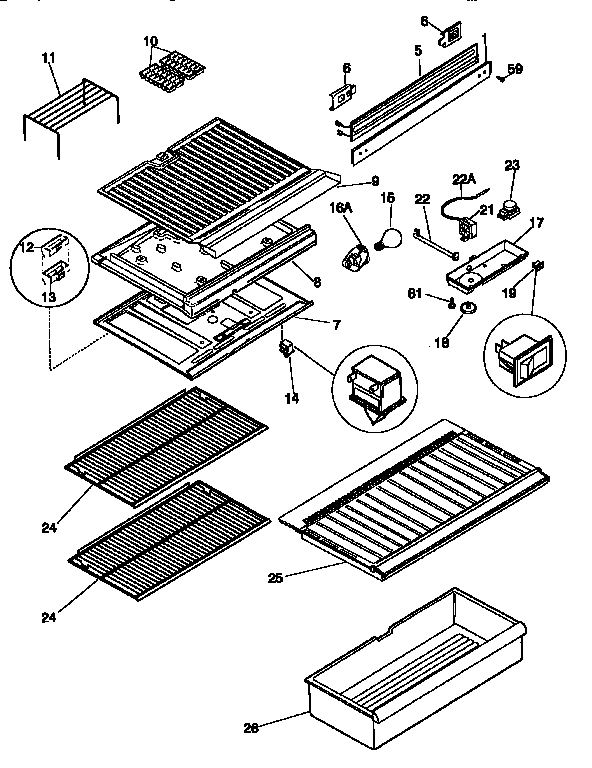 Shelves and accessories
