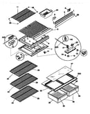 Shelves and divider block