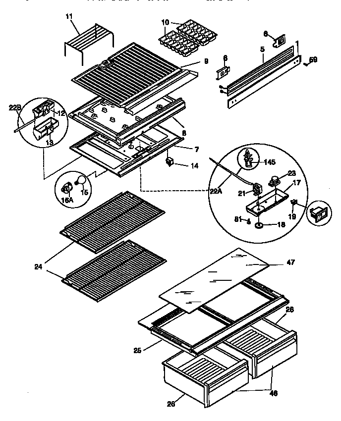 SHELVES AND ACCESSORIES