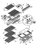 Shelves and divider block