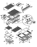 Shelves and divider block