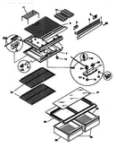 Shelves and divider block