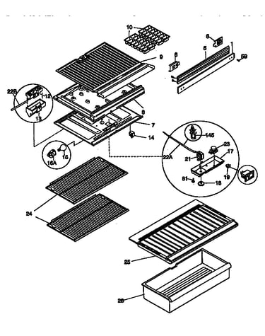 Refrigerator cabinet parts