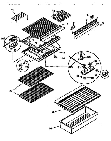 Refrigerator cabinet parts