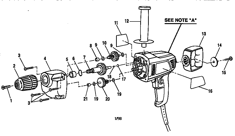 Gear and spindle assembly