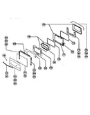 Main oven door assembly