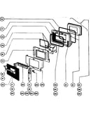 Main oven door assembly
