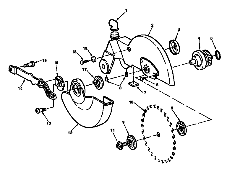 Blade and guard assembly
