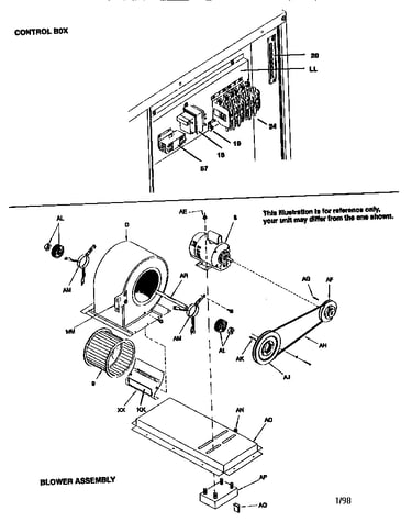 Blower housing and control box