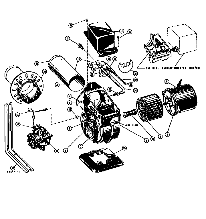 Parts model"s" oil burner