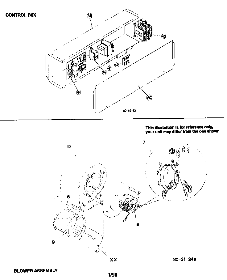 Control box/blower assembly