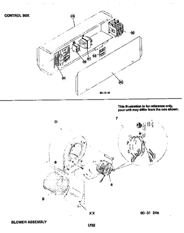 Control box/blower assembly