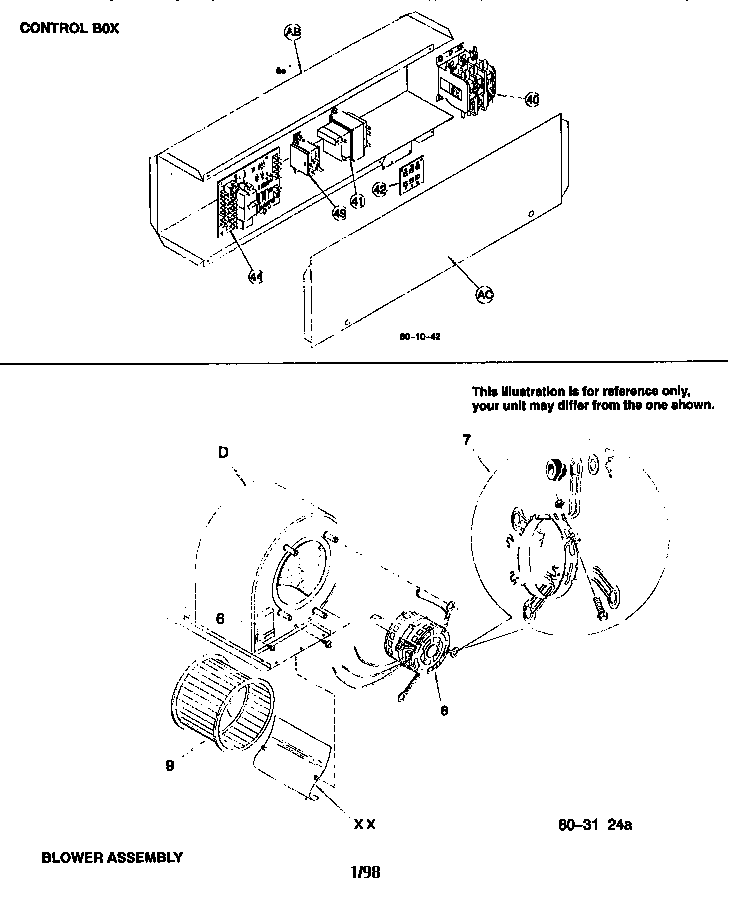 Control box/blower assembly