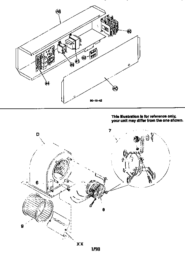 Control box/blower assembly