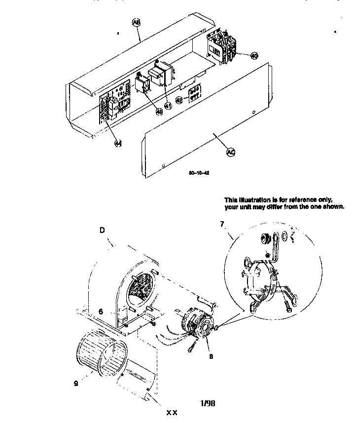 Control box/blower assembly
