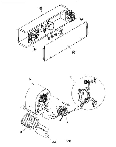 Control box/blower assembly